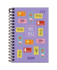 imagem principal do produto Caderno Espiral 1/8 Feminino Cliff