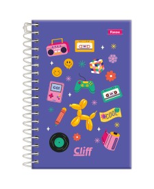 imagem principal do produto Caderno Espiral 1/8 Feminino Cliff