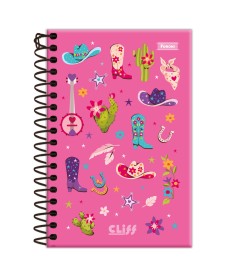 imagem principal do produto Caderno Espiral 1/8 Feminino Cliff