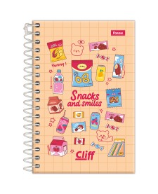 imagem principal do produto Caderno Espiral 1/8 Feminino Cliff
