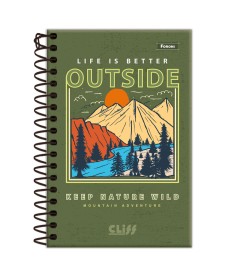 imagem principal do produto Caderno Espiral 1/8 Masculino Cliff