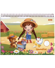imagem principal do produto Caderno Meia Pauta Espiral  Ternuritas - Começando a escrever