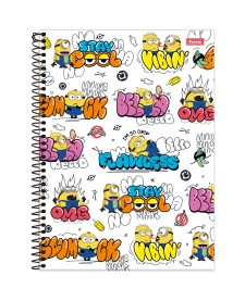imagem principal do produto Caderno Universitário Capa Dura Minions