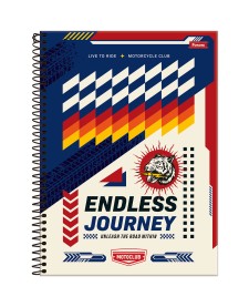 imagem principal do produto Caderno Universitário Capa Dura  Motoclub