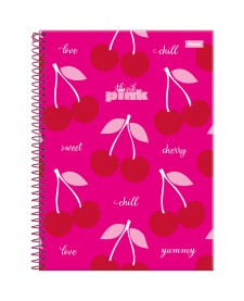 imagem principal do produto Caderno Universitário Capa Dura Pink Power