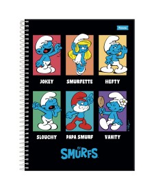 imagem principal do produto Caderno Universitário Capa Dura Smurfs