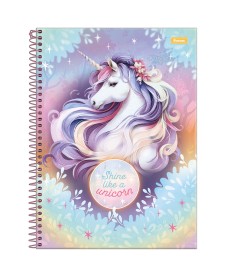 imagem principal do produto Caderno Universitário Capa Dura Unicórnio