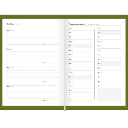 Foto ilustrativa Agenda Compacta Costurada  Color
