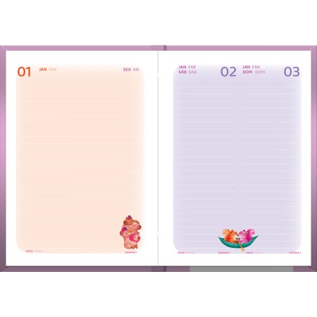 Foto ilustrativa Agenda Costurada Amazzu