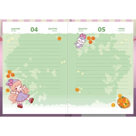 Foto ilustrativa Agenda Costurada Doll