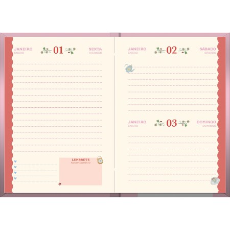 Foto ilustrativa Agenda Costurada Milly