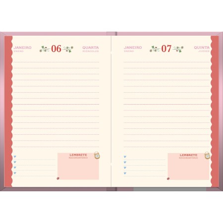 Foto ilustrativa Agenda Costurada Milly