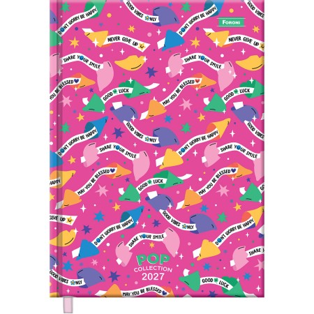 Foto ilustrativa Agenda Costurada Pop Collection