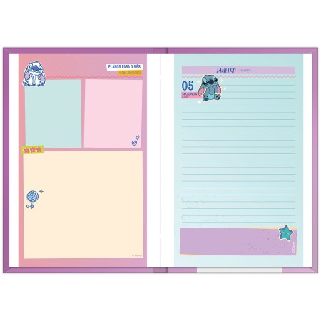 Foto ilustrativa Agenda Costurada Stitch