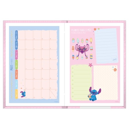 Foto ilustrativa Agenda Costurada Stitch