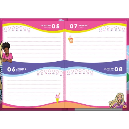 Foto ilustrativa Agenda Escolar Barbie