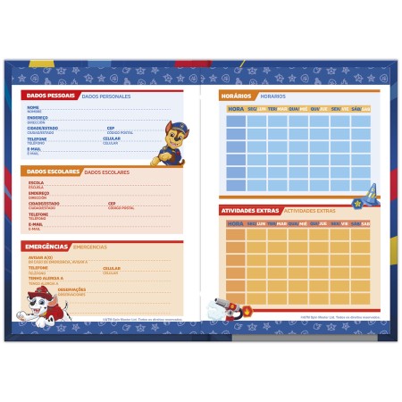 Foto ilustrativa Agenda Escolar Patrulha Canina