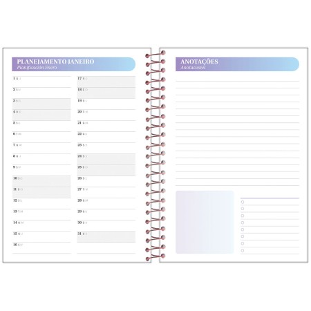Foto ilustrativa Agenda Espiral Blush