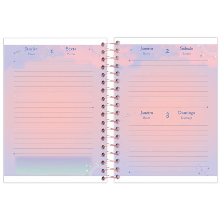 Foto ilustrativa Agenda Espiral Cosmos (110 mm x 154 mm)
