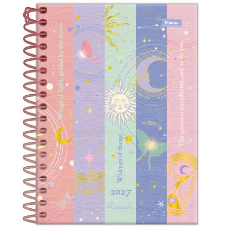 Foto ilustrativa Agenda Espiral Cosmos (110 mm x 154 mm)