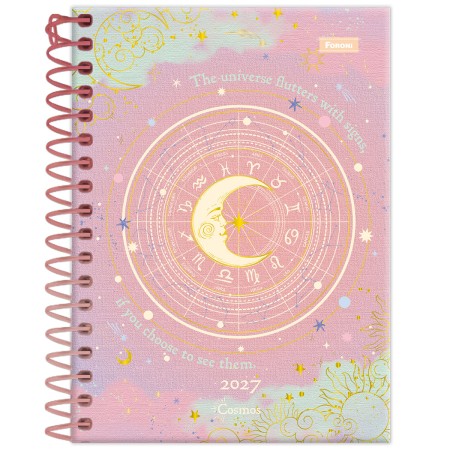 Foto ilustrativa Agenda Espiral Cosmos (110 mm x 154 mm)