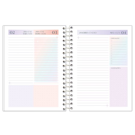 Foto ilustrativa Agenda Espiral Fluor Mix Soft