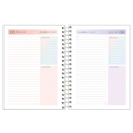 Foto ilustrativa Agenda Espiral Fluor Mix Soft