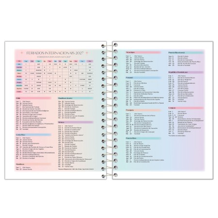 Foto ilustrativa Agenda Espiral Fluor Mix Soft
