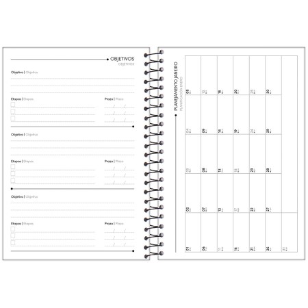 Foto ilustrativa Agenda Espiral Fluor Mix