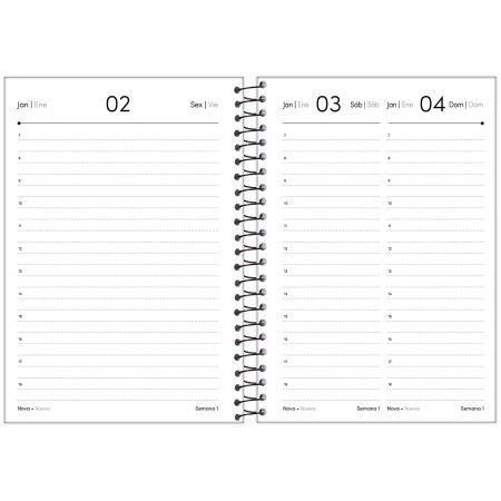 Foto ilustrativa Agenda Espiral Fluor Mix