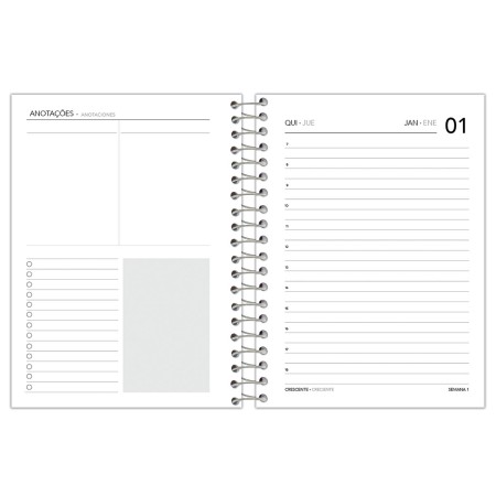 Foto ilustrativa Agenda Espiral Joyful Mind