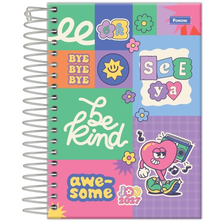 Foto ilustrativa Agenda Espiral Joyful Mind