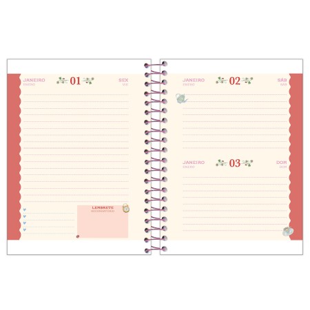 Foto ilustrativa Agenda Espiral Milly