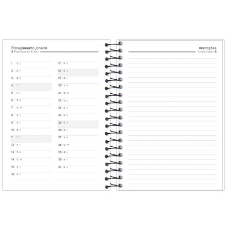 Foto ilustrativa Agenda Espiral Office Class Day By Day