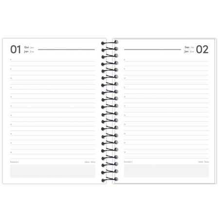 Foto ilustrativa Agenda Espiral Office Class Day By Day