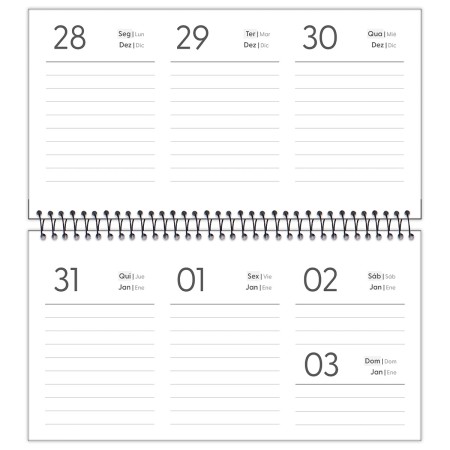 Foto ilustrativa Agenda Espiral Office Class Mini