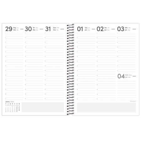 Foto ilustrativa Agenda Espiral Office Class Semanal