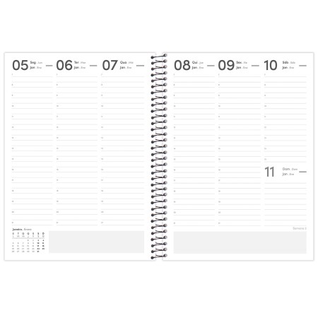 Foto ilustrativa Agenda Espiral Office Class Semanal