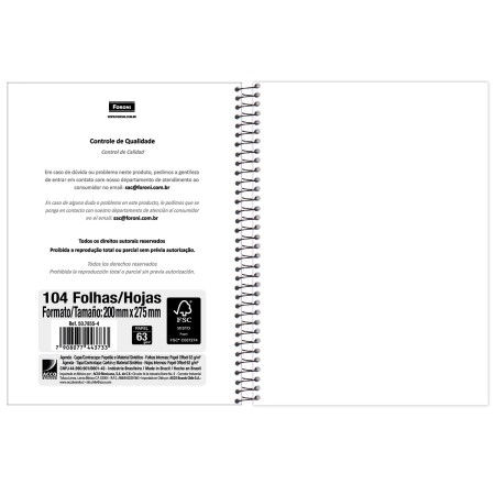 Foto ilustrativa Agenda Espiral Office Class Semanal