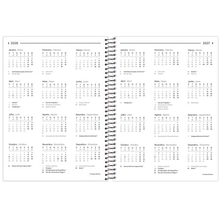 Foto ilustrativa Agenda Espiral Office Class Semanal