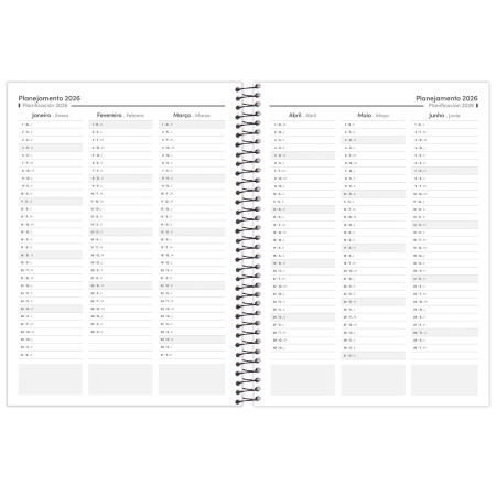 Foto ilustrativa Agenda Espiral Office Class Semanal