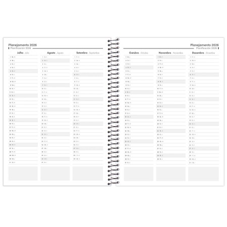 Foto ilustrativa Agenda Espiral Office Class Semanal