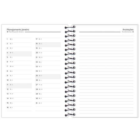 Foto ilustrativa Agenda Espiral Office Class