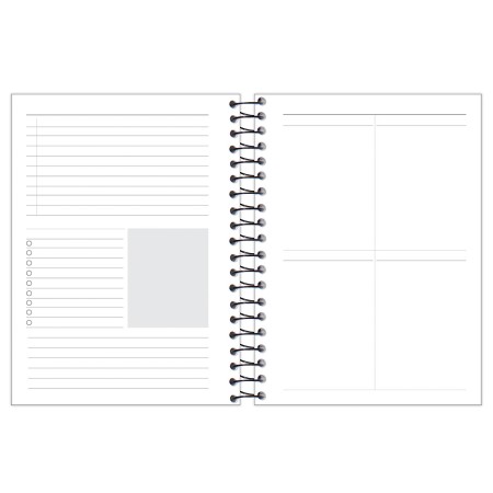 Foto ilustrativa Agenda Espiral Preta Cliff
