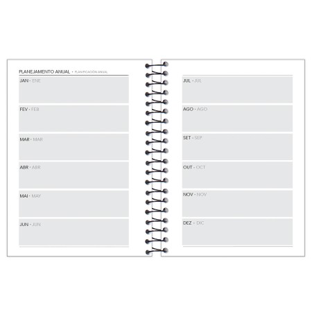 Foto ilustrativa Agenda Espiral Preta Cliff