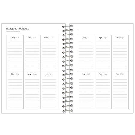 Foto ilustrativa Agenda Espiral Preta Cliff