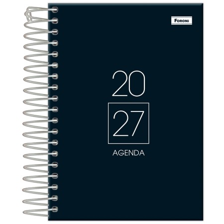 Foto ilustrativa Agenda Espiral Preta Cliff