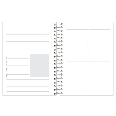 Foto ilustrativa Agenda Espiral Rosa Cliff