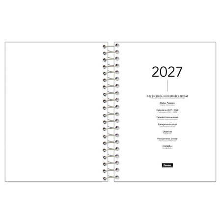 Foto ilustrativa Agenda Espiral Rosa Cliff