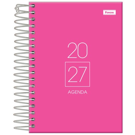 Foto ilustrativa Agenda Espiral Rosa Cliff